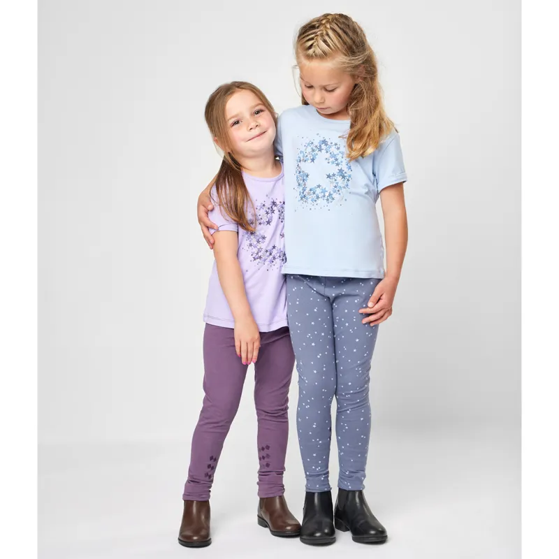Mini LeMieux Leah Riding Leggings 2 Pack - Wisteria/Dove-4